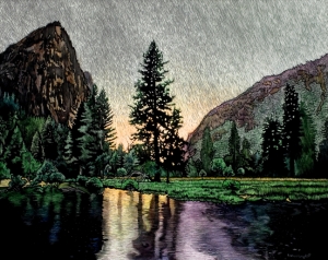 Merced River, Light Rain