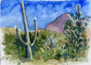 Leaning Saguaro